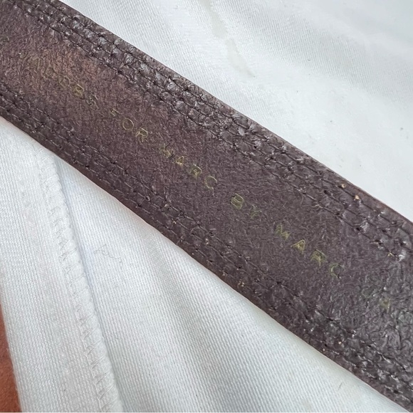 Jacobs By Marc Jacobs For Marc By Marc Jacobs Brown Leather Belt + Blue & Green - Picture 2 of 5